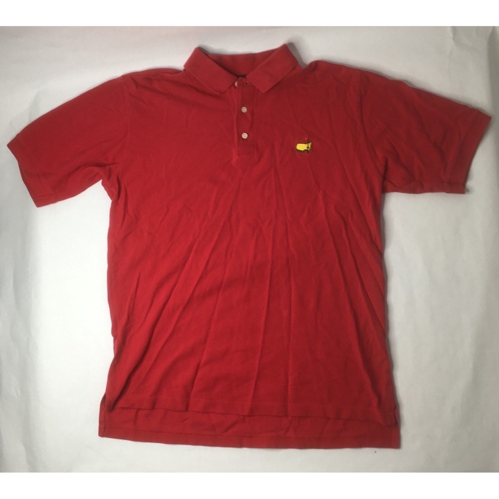 Augusta National Golf Shop Masters‎ Short Sleeve Large Red Polo Shirt E